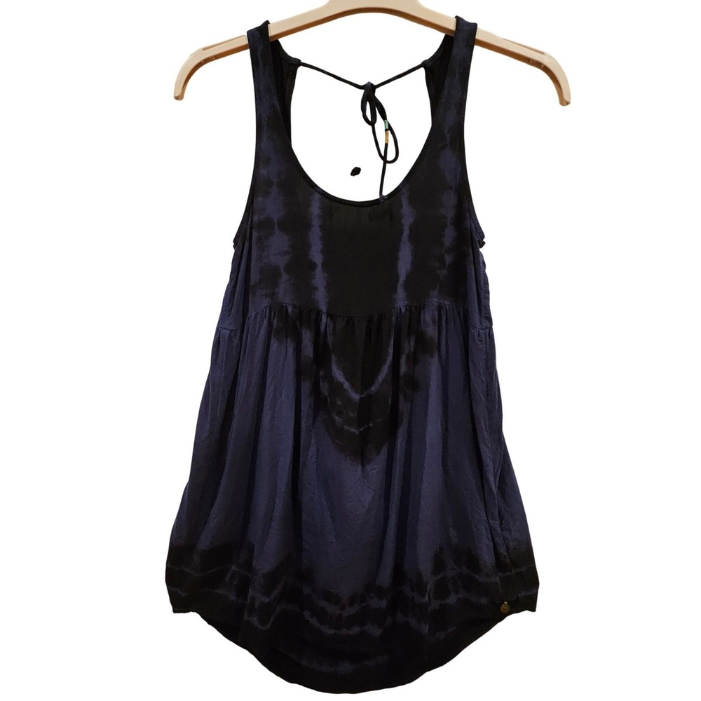 Roxy Women's Tie Dye Tank Mini Dress Viscose S Beach boho high low‎ Y2,K